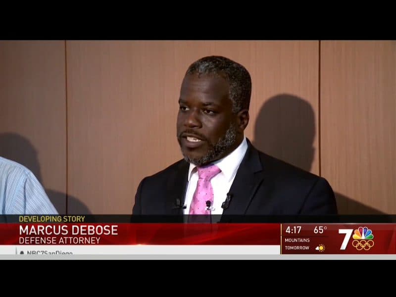 Attorney Marcus DeBose featured on NBC covering a criminal case